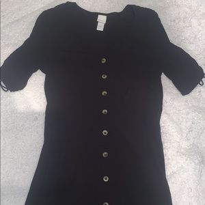H&M size 8 black button up dress